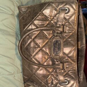 Gold Quilted Handbag